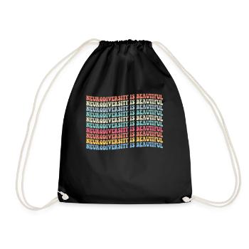 Journée de sensibilisation à l’autisme Cadeau autiste - Sac de sport léger - noir - Devant