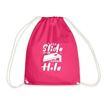 Cornhole pouf trou aveugle cadeau - Sac de sport léger - fuchsia - Devant