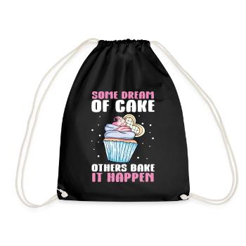 Cupcake Muffin Baking Gift - Drawstring Bag - black - Front