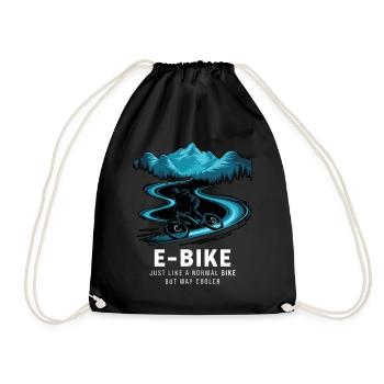 E Bike Dire Citation Cycliste Montagnes Nature - Sac de sport léger - noir - Devant