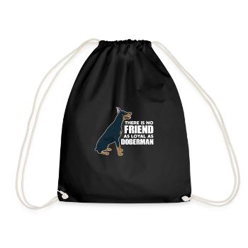 Doberman chien chiens cadeau pour animaux de compagnie - Sac de sport léger - noir - Devant