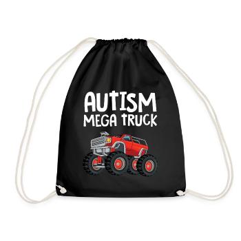 Autism Awareness Day Autistic Gift - Drawstring Bag - black - Front