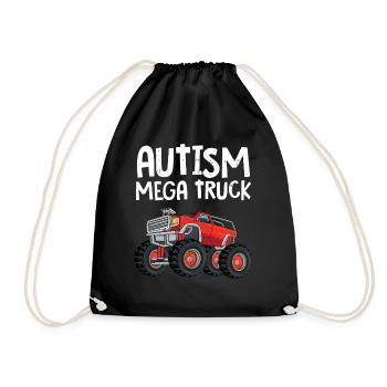 Autisme - Sac de sport léger - noir - Devant