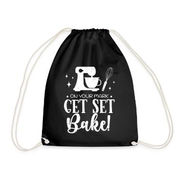 Baker - Drawstring Bag - black - Front