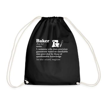 Baker Bakery Bakery Baking Gift - Drawstring Bag - black - Front