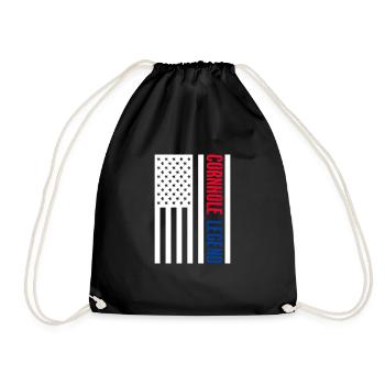 Cornhole Beanbag Sackloch Geschenk - Turnbeutel - Schwarz - Vorne