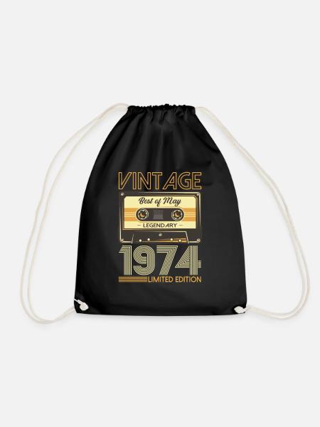 50. Geburtstag Mann Mai Jahrgang 1974 Vintage - Turnbeutel - Schwarz