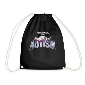 Autismus Awareness Day Autist Geschenk - Turnbeutel - Schwarz - Vorne