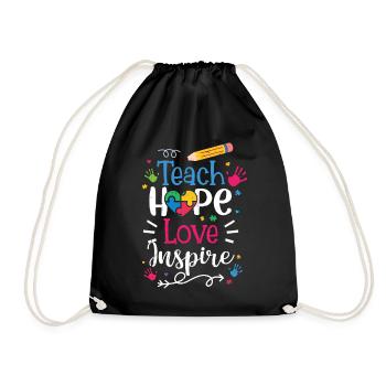 Autism - Drawstring Bag - black - Front