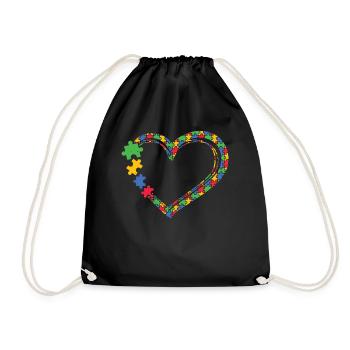 Autisme - Sac de sport léger - noir - Devant