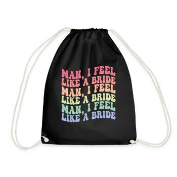 Bachelorette Hen Party Gift - Drawstring Bag - black - Front