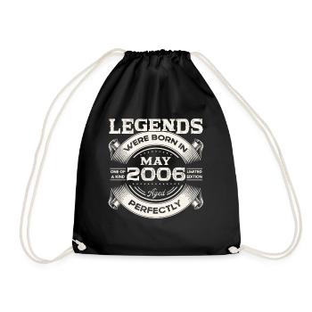 Anniversaire 2006 Mai 2006 Millésime 2006 Légende 06 - Sac de sport léger - noir - Devant