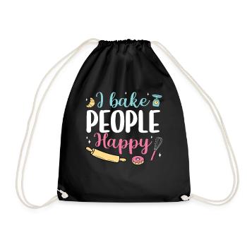 Baker Bakery Bakery Baking Gift - Drawstring Bag - black - Front