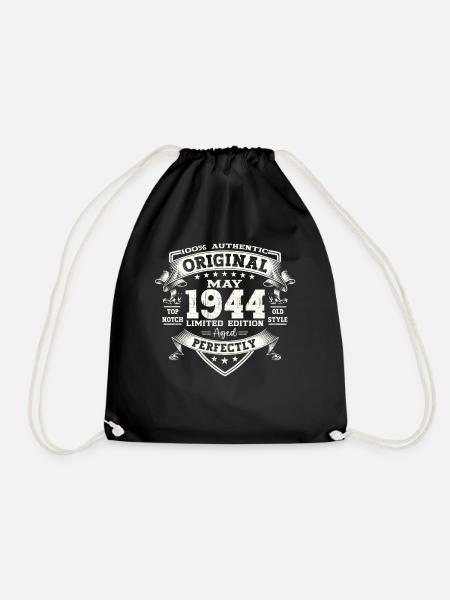 Mai 1944 Jahrgang 1944 Geburtstag 1944 Legende 44 - Turnbeutel - Schwarz