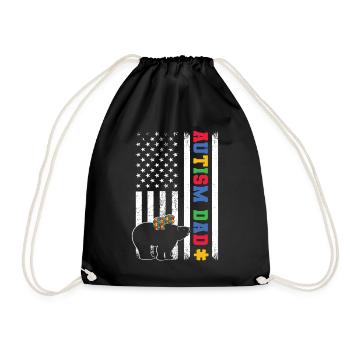 Journée de sensibilisation des pères autistes autistes cadeau - Sac de sport léger - noir - Devant