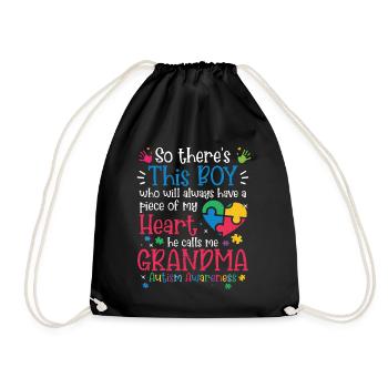 Autism - Drawstring Bag - black - Front
