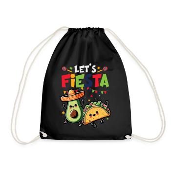 Avocado Guacamole Vegan Gift - Drawstring Bag - black - Front