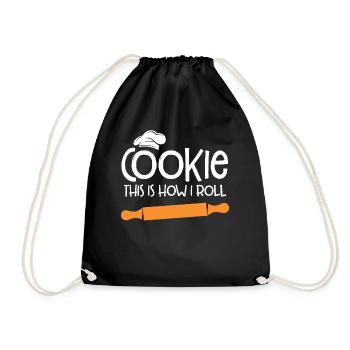Baker Bakeries Baked Goods Baking Gift - Drawstring Bag - black - Front