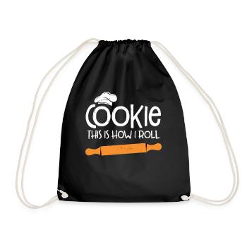 Baker - Drawstring Bag - black - Front