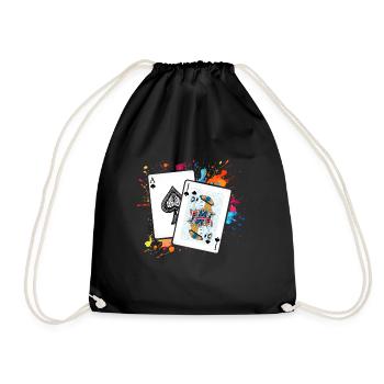 Blackjack - Drawstring Bag - black - Front
