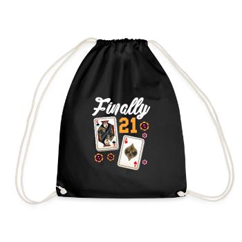 Blackjack - Drawstring Bag - black - Front