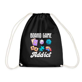 Board Game Board Games Sieleabend Games Gift - Drawstring Bag - black - Front