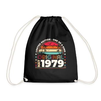 Geburtstag 1979 Mai 1979 Jahrgang 1979 Legende 79 - Turnbeutel - Schwarz - Vorne