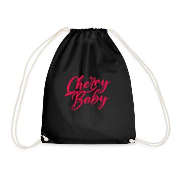 Cherry Cherry Tree Cherry Blossom Fruit Gift - Drawstring Bag - black - Front