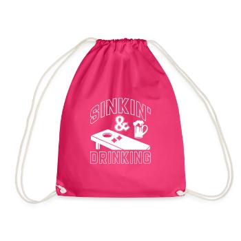 Cornhole pouf trou aveugle cadeau - Sac de sport léger - fuchsia - Devant