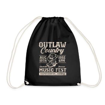 Country - Drawstring Bag - black - Front