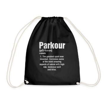 Parkour - Turnbeutel - Schwarz - Vorne