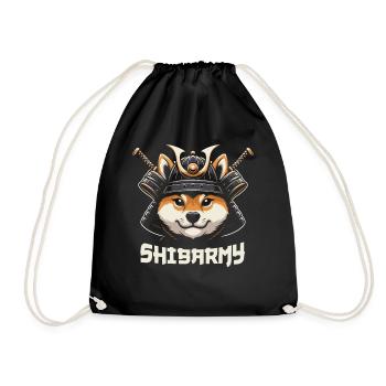 Samurai Ronin Sword Fighting Warrior Gift - Drawstring Bag - black - Front