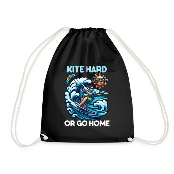 Kitesurf Kite fort ou rentrez chez vous - Sac de sport léger - noir - Devant