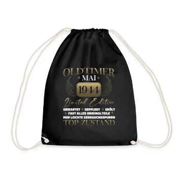Millésime Mai 1944 Cru 1944 Anniversaire 1944 - Sac de sport léger - noir - Devant