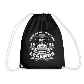 Legende Mai 1994 Jahrgang 1994 Geburtstag 1994 - Turnbeutel - Schwarz - Vorne