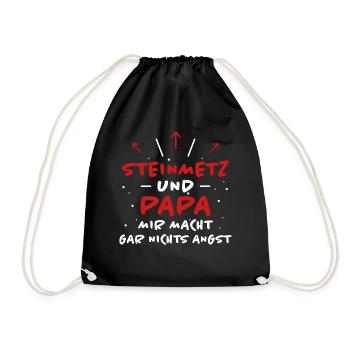 Steinmetz Spruch Beruf Lustiges Steinmetz Geschenk - Turnbeutel - Schwarz - Vorne