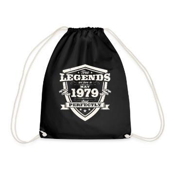Légende Mai 1979 Millésime 1979 Anniversaire 1979 - Sac de sport léger - noir - Devant