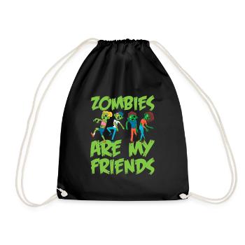 Zombie Zombie-Jäger Zombieapokalypse Geschenk - Turnbeutel - Schwarz - Vorne