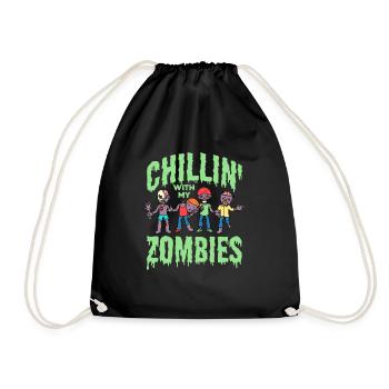 Zombie Zombie-Jäger Zombieapokalypse Geschenk - Turnbeutel - Schwarz - Vorne