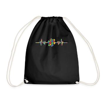 Autism - Drawstring Bag - black - Front