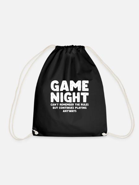 Brettspiel Brettspiele Sieleabend Spiele Geschenk - Turnbeutel - Schwarz