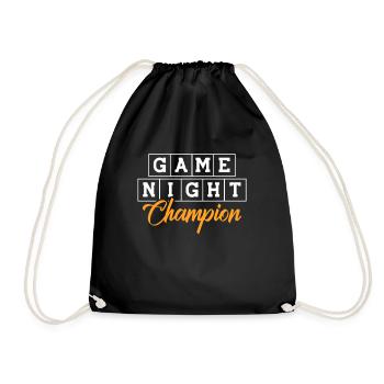 Board Game Board Games Dinner Games Gift - Drawstring Bag - black - Front