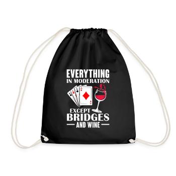 Bridge - Drawstring Bag - black - Front