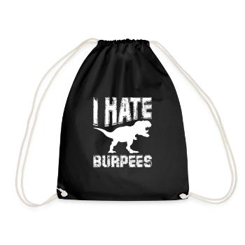 Burpees Fitness Cadeau de musculation Burpee - Sac de sport léger - noir - Devant