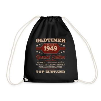 Oldtimer 1949 Jahrgang 1949 Geburtstag 1949 - Turnbeutel - Schwarz - Vorne