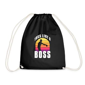 Cornhole Beanbag Sackloch Geschenk - Turnbeutel - Schwarz - Vorne