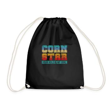 Cornhole - Drawstring Bag - black - Front