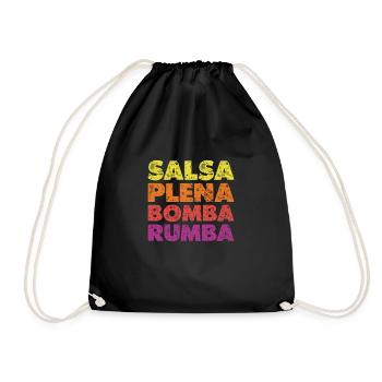 Salsa Danse Cuba Danse Latino Cours de Danse Cadeau - Sac de sport léger - noir - Devant