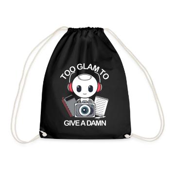 Digital Creator Too Glam To Give A Damn Social - Turnbeutel - Schwarz - Vorne