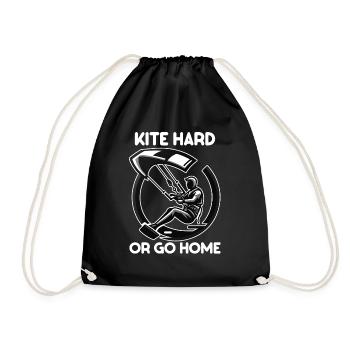 Kitesurf Kite fort ou rentrez chez vous - Sac de sport léger - noir - Devant